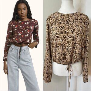 NWT Levi's Terra Animal Print Blouse L